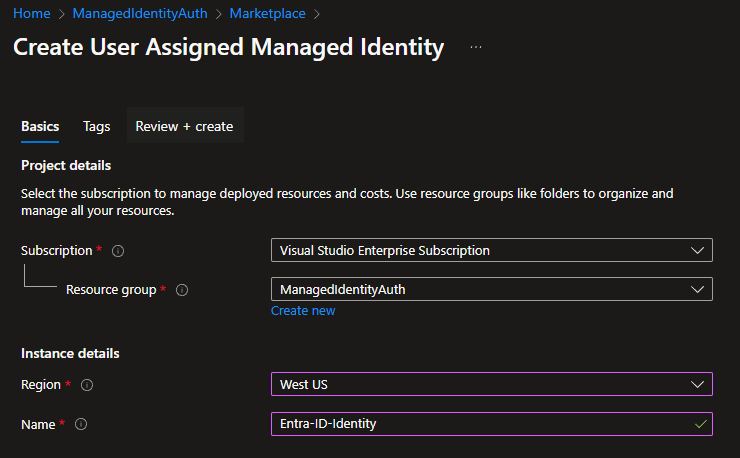 create-managed-identity